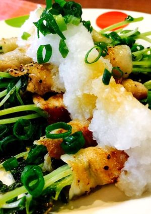 豆苗の肉巻きのポン酢みぞれがけ-レシピのメイン写真