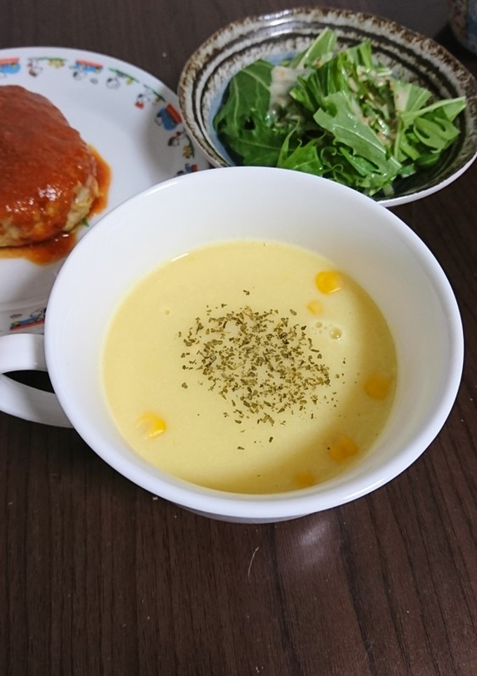 コーンスープの素をもっと美味しく♪-レシピのメイン写真