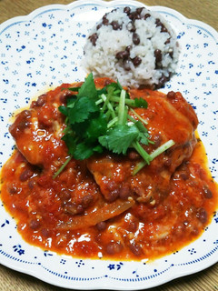 小豆と鶏肉のトマト煮込み-レシピのメイン写真