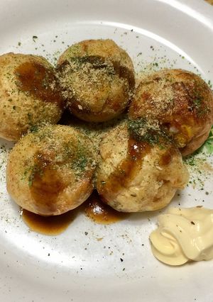 たこ焼〔チーズ コーン味、キムチ味〕-レシピのメイン写真