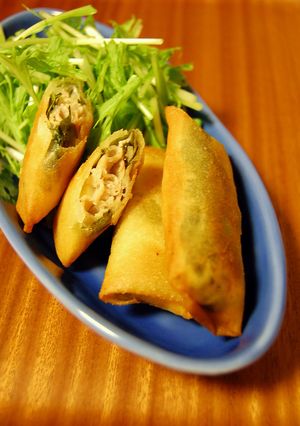 豚しそチーズの簡単春巻き-レシピのメイン写真