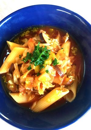 ホットトマトジュースでミネストローネ-レシピのメイン写真