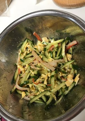 きゅうりとカニカマ・卵の酢の物-レシピのメイン写真