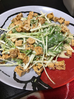 水菜のサラダ 厚揚げでクルトン風!-レシピのメイン写真