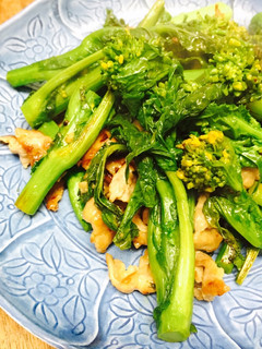 豚モモ肉と菜の花のシンプル炒め-レシピのメイン写真