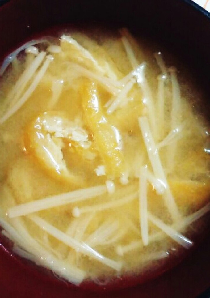 えのき茸と油揚げの味噌汁-レシピのメイン写真
