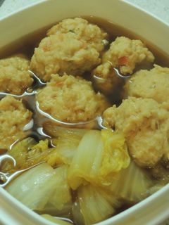鶏つくねと白菜の煮物-レシピのメイン写真
