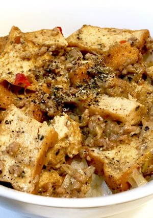 麺より美味い♪厚揚げとひき肉の担々丼-レシピのメイン写真