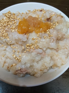 梅と豚肉の鰹だし茶漬け-レシピのメイン写真