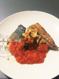 鯖のグリル トマトソース添え-レシピのメイン写真