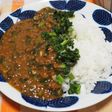 春菊入りキーマカレー