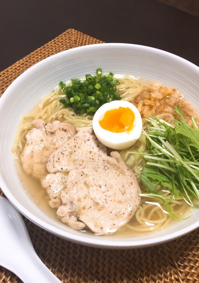 簡単！本格派！！蒸し鶏の柚子胡椒ラーメン-レシピのメイン写真
