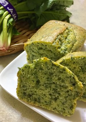 ほうれん草と豆腐のパウンドケーキ-レシピのメイン写真