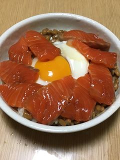 サーモン&納豆丼-レシピのメイン写真