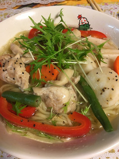 蒸し鍋塩ラーメンゆず胡椒添え-レシピのメイン写真