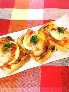 超簡単♡油あげdeなんちゃってピザ風〜♪-レシピのメイン写真