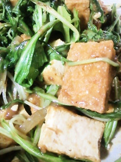 厚揚げと水菜のカレー風味♪-レシピのメイン写真