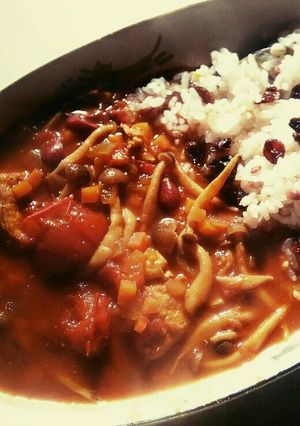 トマトとしめじ、鶏肉のカレー-レシピのメイン写真