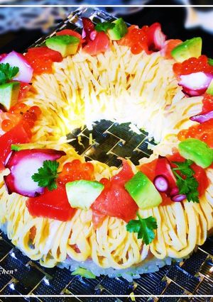 ✿リング型でケーキ寿司✿-レシピのメイン写真
