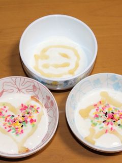ヨーグルトアート☆子供のおやつに-レシピのメイン写真