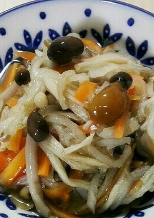 あっさり！簡単！切干大根とキノコのお浸し-レシピのメイン写真