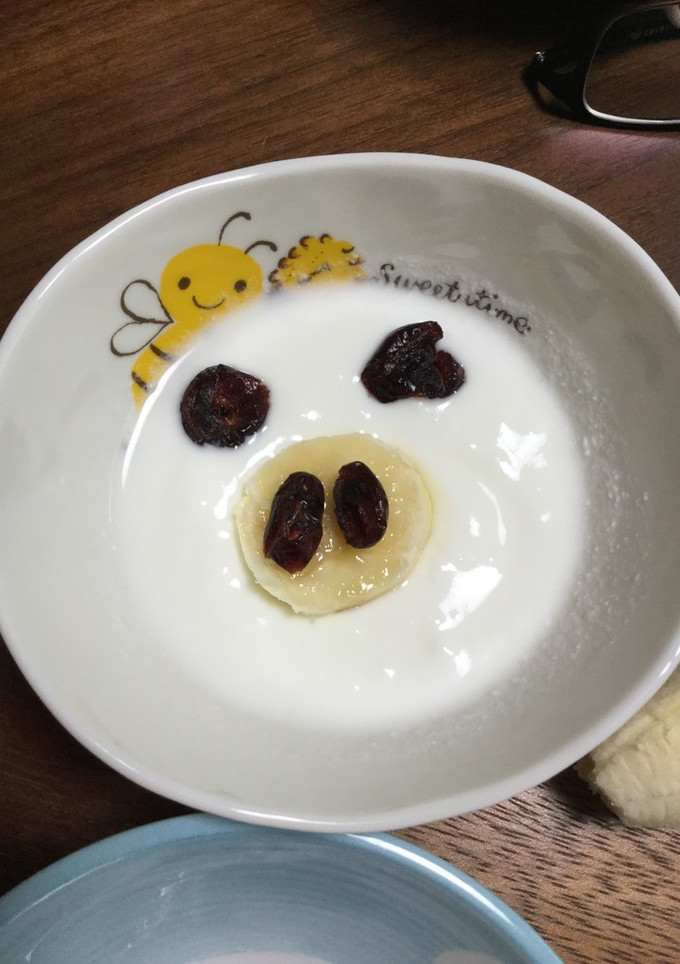 子供とできるヨーグルトアート☆ ブタさん-レシピのメイン写真