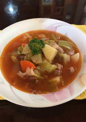 あったかトマト味スープ(^ー^)-レシピのメイン写真