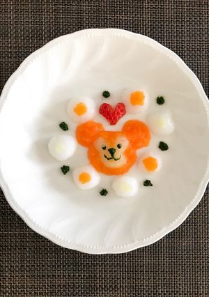 【離乳食】ハーフバースデー♡ダッフィー-レシピのメイン写真