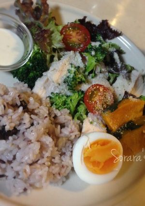おうちカフェ♡シーザーチキンサラダ-レシピのメイン写真