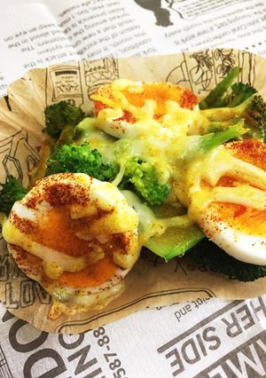 ブロッコリーのカレーチーズ焼きｯ♡-レシピのメイン写真