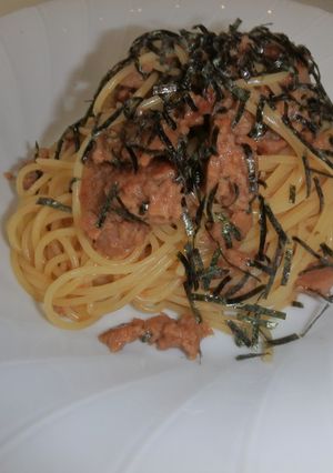 レトルトハンバーグの和風パスタ-レシピのメイン写真