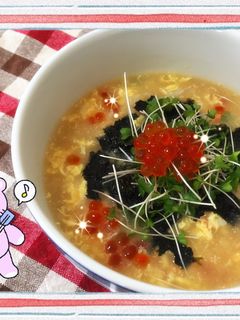 コンビニおにぎりを簡単リメイク♡卵雑炊-レシピのメイン写真