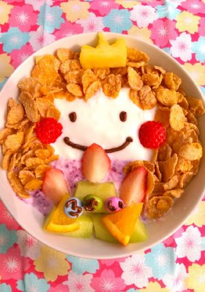 お誕生日に♥ハレの日のヨーグルトアート-レシピのメイン写真