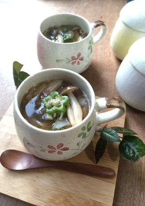 ほっこりきのこと生姜あんかけの卵豆腐-レシピのメイン写真