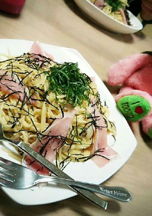 ★生ﾊﾑと大葉の和風ﾊﾟｽﾀ★-レシピのメイン写真