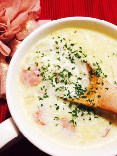 超簡単!チーズ豆乳スープ♡コンソメ風味-レシピのメイン写真
