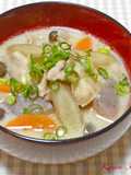 【酒粕豚汁】酒粕汁に豚肉を入れても美味！