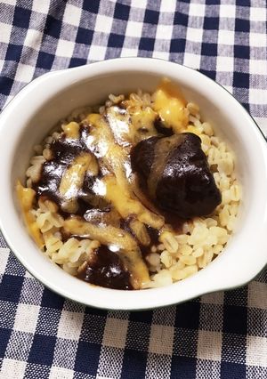 牛肉の赤ワイン煮 ブルグルチーズ和え-レシピのメイン写真