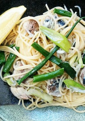 簡単いわしとネギのオイルソースパスタ-レシピのメイン写真