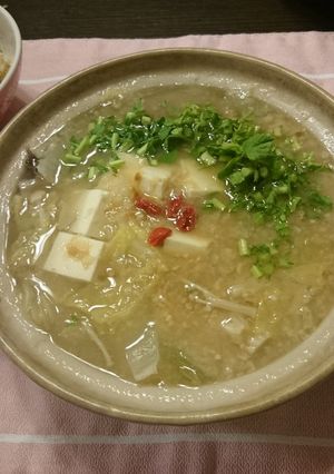 ひえと甘酒、味噌のキノコ鍋-レシピのメイン写真