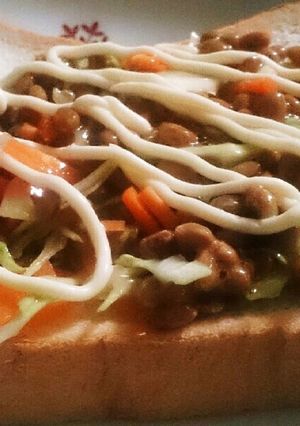 朝食 納豆パン-レシピのメイン写真