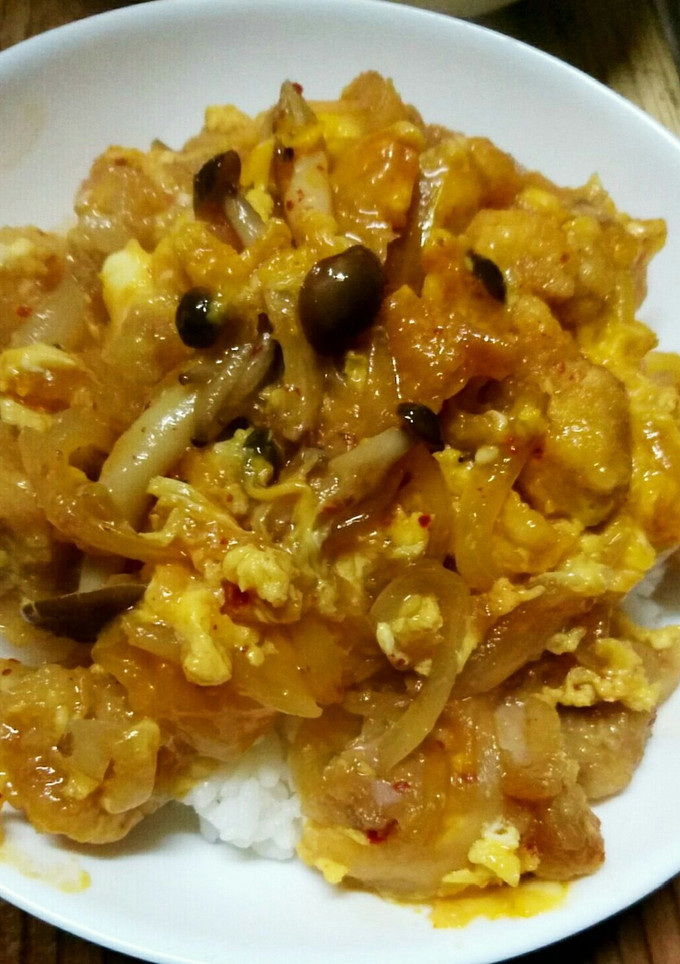 残った唐揚げで☆唐揚げのキムチ卵丼-レシピのメイン写真