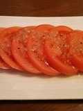 トマトスライス玉ねぎドレッシングがけ