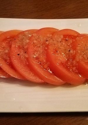 トマトスライス玉ねぎドレッシングがけ-レシピのメイン写真