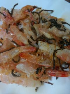 塩昆布でえびの殻の唐揚げ♡-レシピのメイン写真