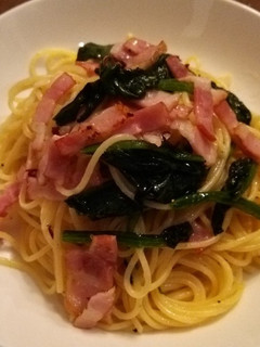ほうれん草とベーコンのパスタ-レシピのメイン写真