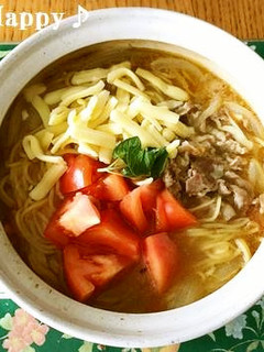 1人鍋で簡単♪イタリアン風ラーメン-レシピのメイン写真
