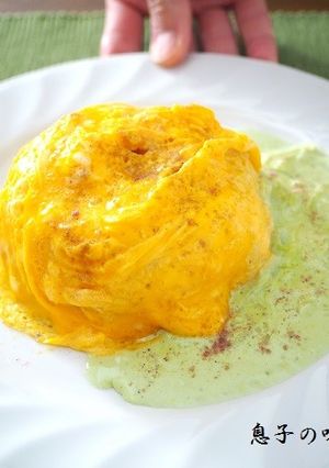 オムライス～抹茶のクリームソース～-レシピのメイン写真