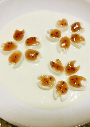 サクラ咲いた♪ヨーグルトアート-レシピのメイン写真