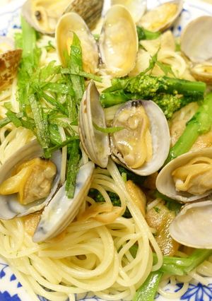 旬のあさりと菜の花のボンゴレ☆春パスタ-レシピのメイン写真